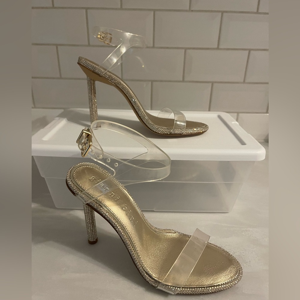 **NEW** Gianni Bini Karina Clear/ Rhinestone Heel Size 7.5